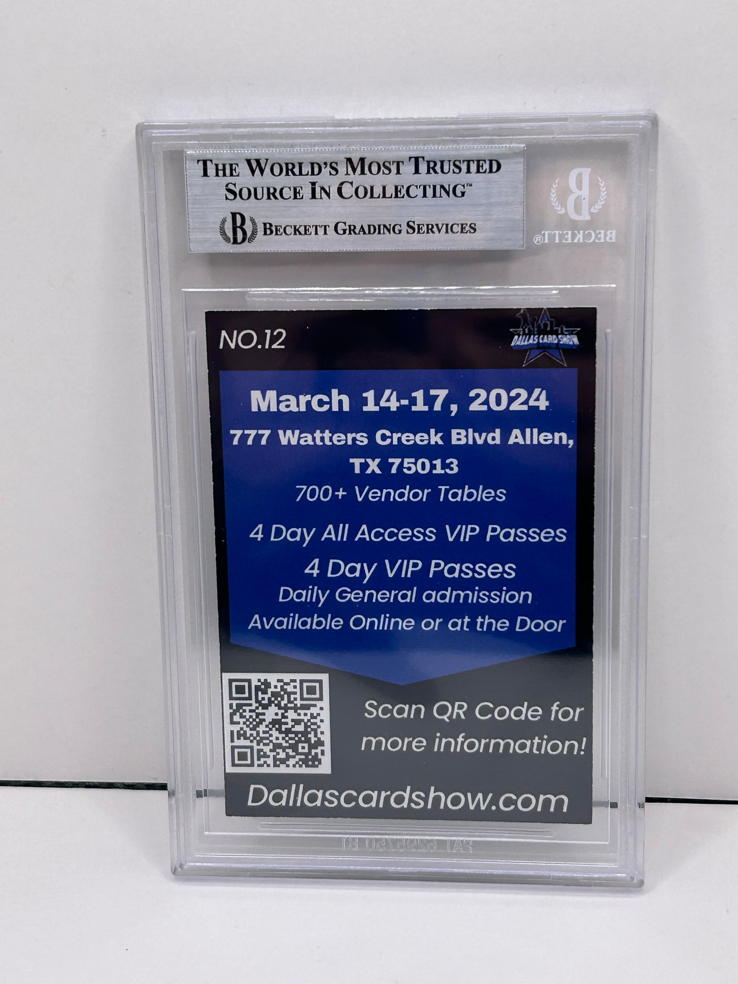 2024 Dallas Card Show Ruben Sierra #12 Beckett Witnessed Authentic Autograph (4875)