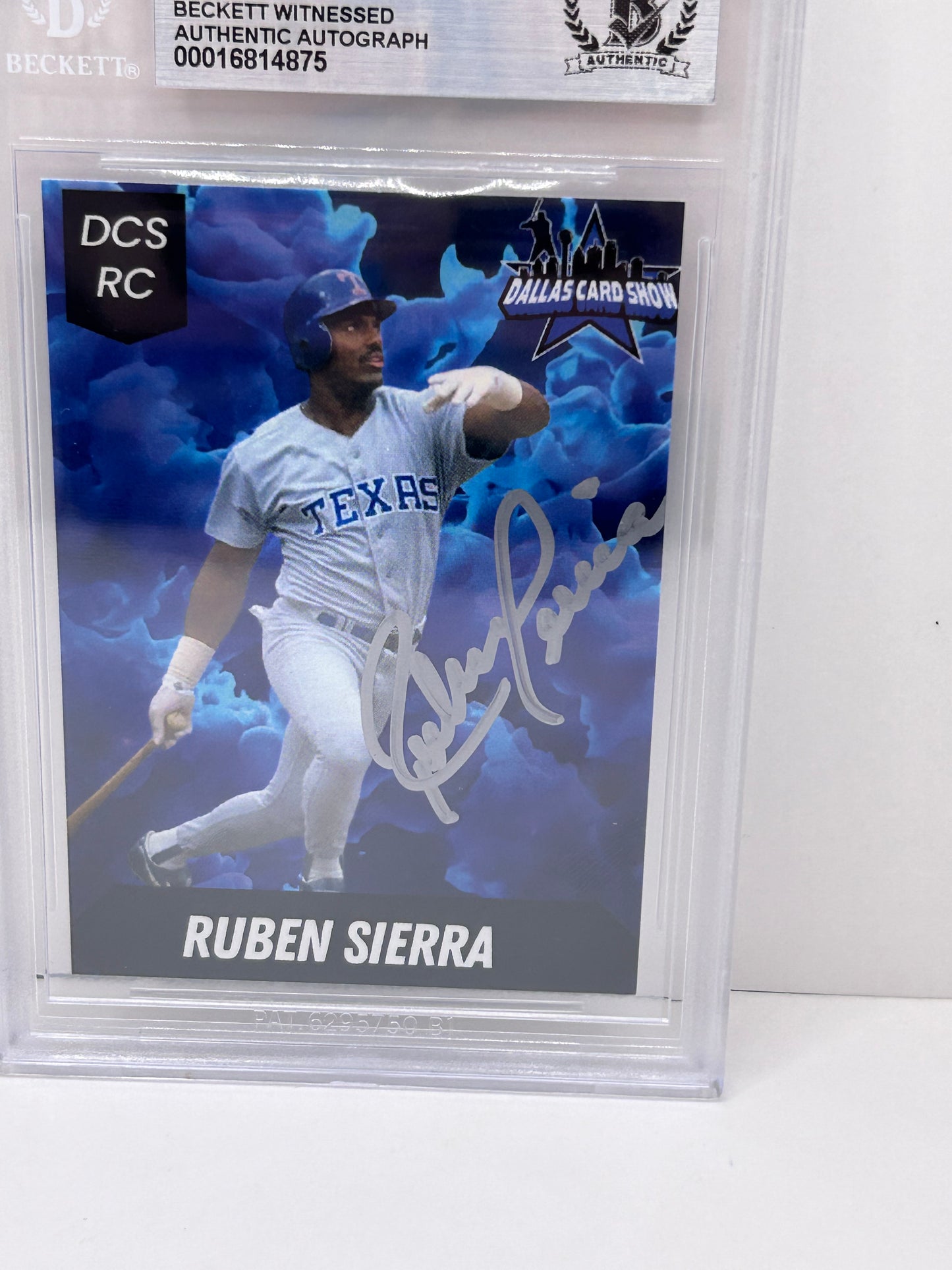 2024 Dallas Card Show Ruben Sierra #12 Beckett Witnessed Authentic Autograph (4875)