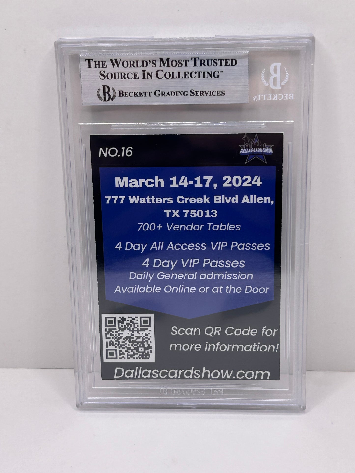 2024 Dallas Card Show Jordan Shipley #16 Beckett Witnessed Authentic Autograph (4846)
