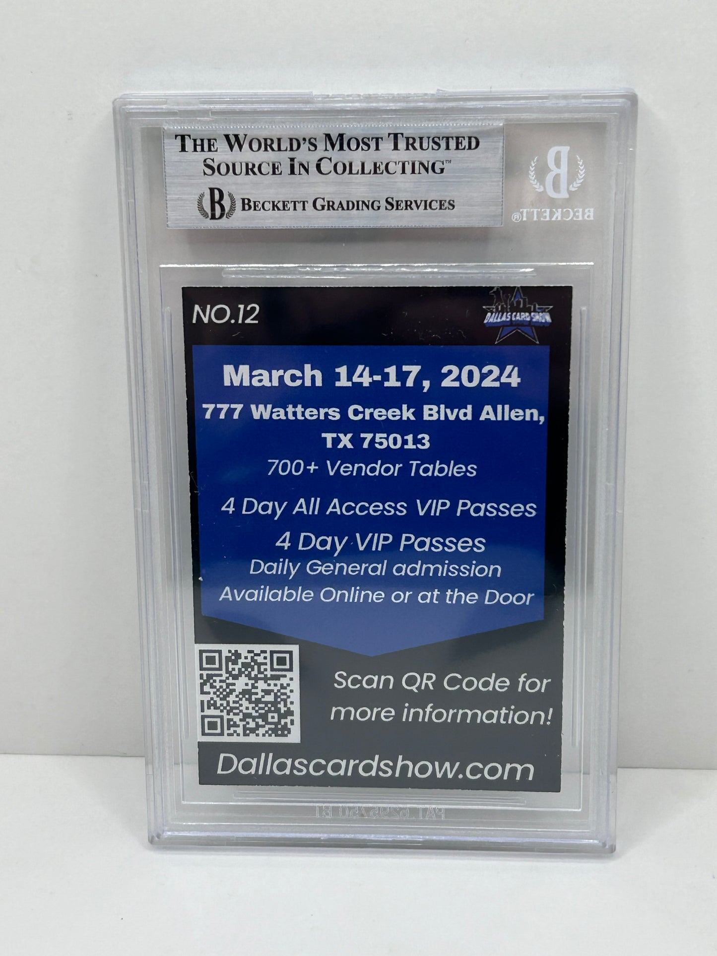 2024 Dallas Card Show Ruben Sierra #12 Beckett Witnessed Authentic Autograph (4879)