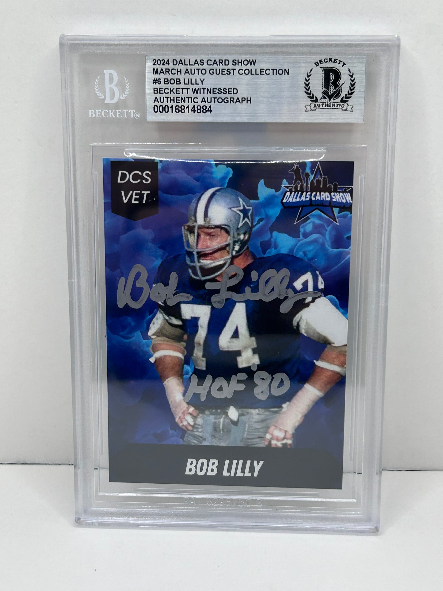 2024 Dallas Card Show Bob Lilly #6 Beckett Witnessed Authentic Autograph (4884)