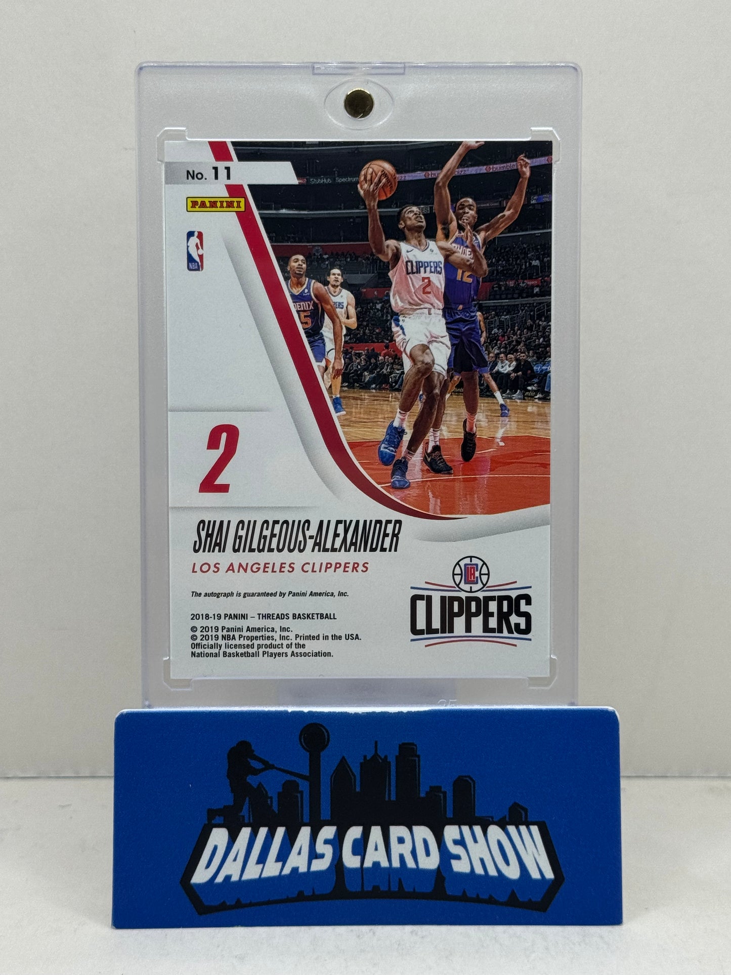 2018-19 Panini Threads #11 Shai Gilgeous-Alexander Rookie Signatures Autograph /25