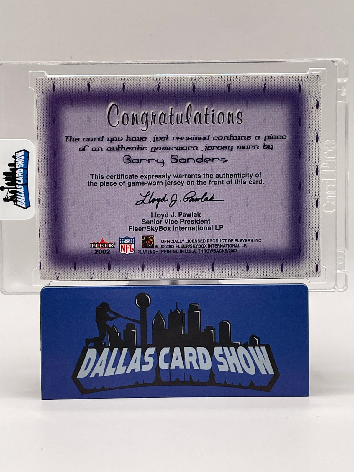 2002 Fleer Throwback Barry Sanders Classic Clippings