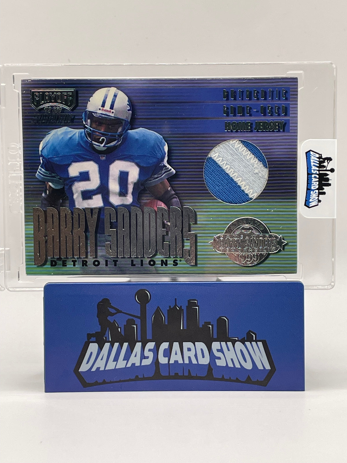 1999 Playoff Momentum #RR-1 Barry Sanders Action Packed Game Used Jersey /300