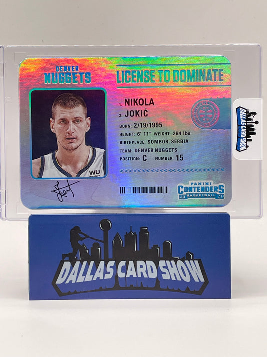 2020-21 Panini Contenders #7 Nikola Jokic License To Dominate Case Hit