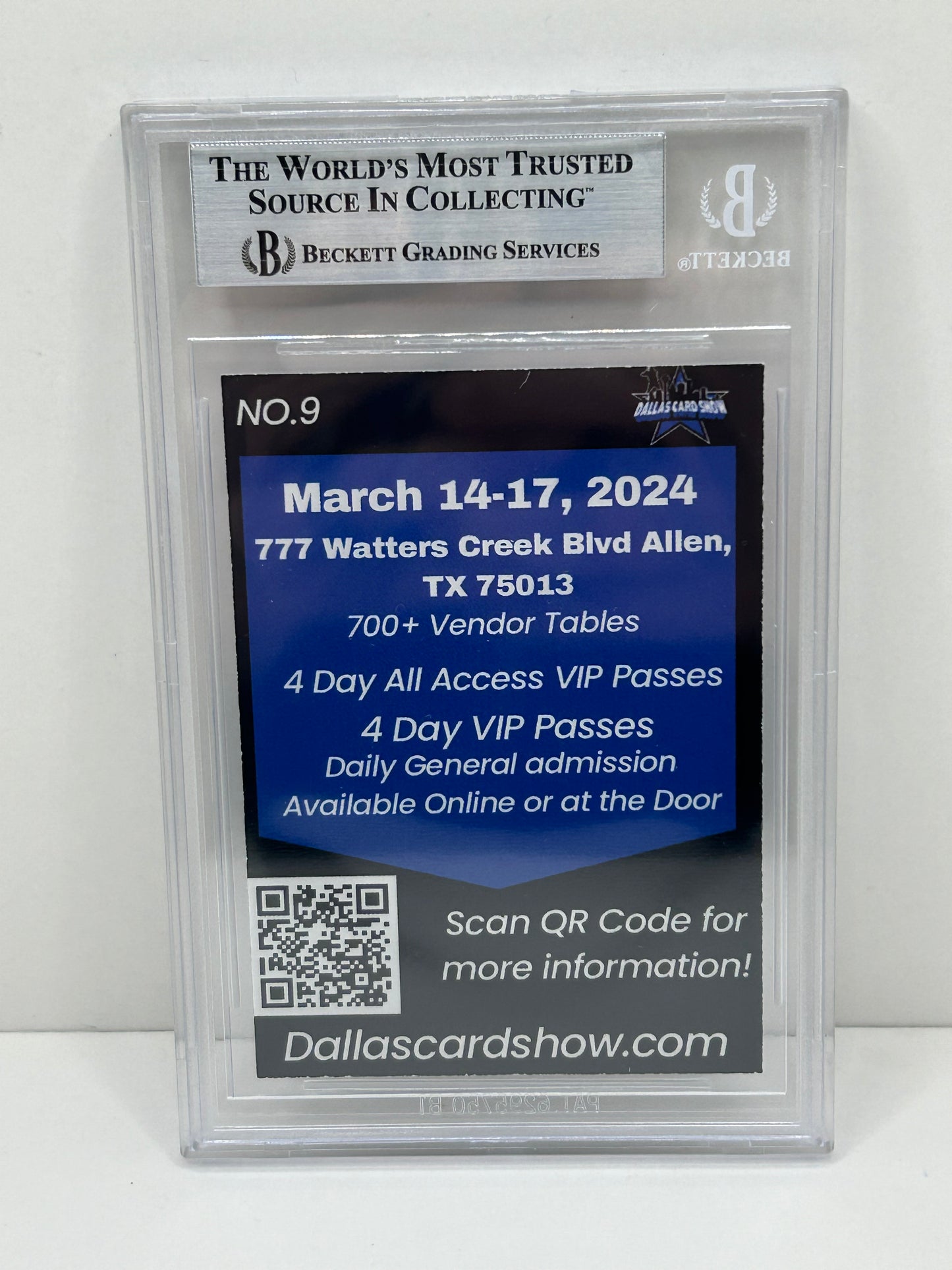 2024 Dallas Card Show Raghib "Rocket" Ismail #9 Beckett Witnessed Authentic Autograph (4886)