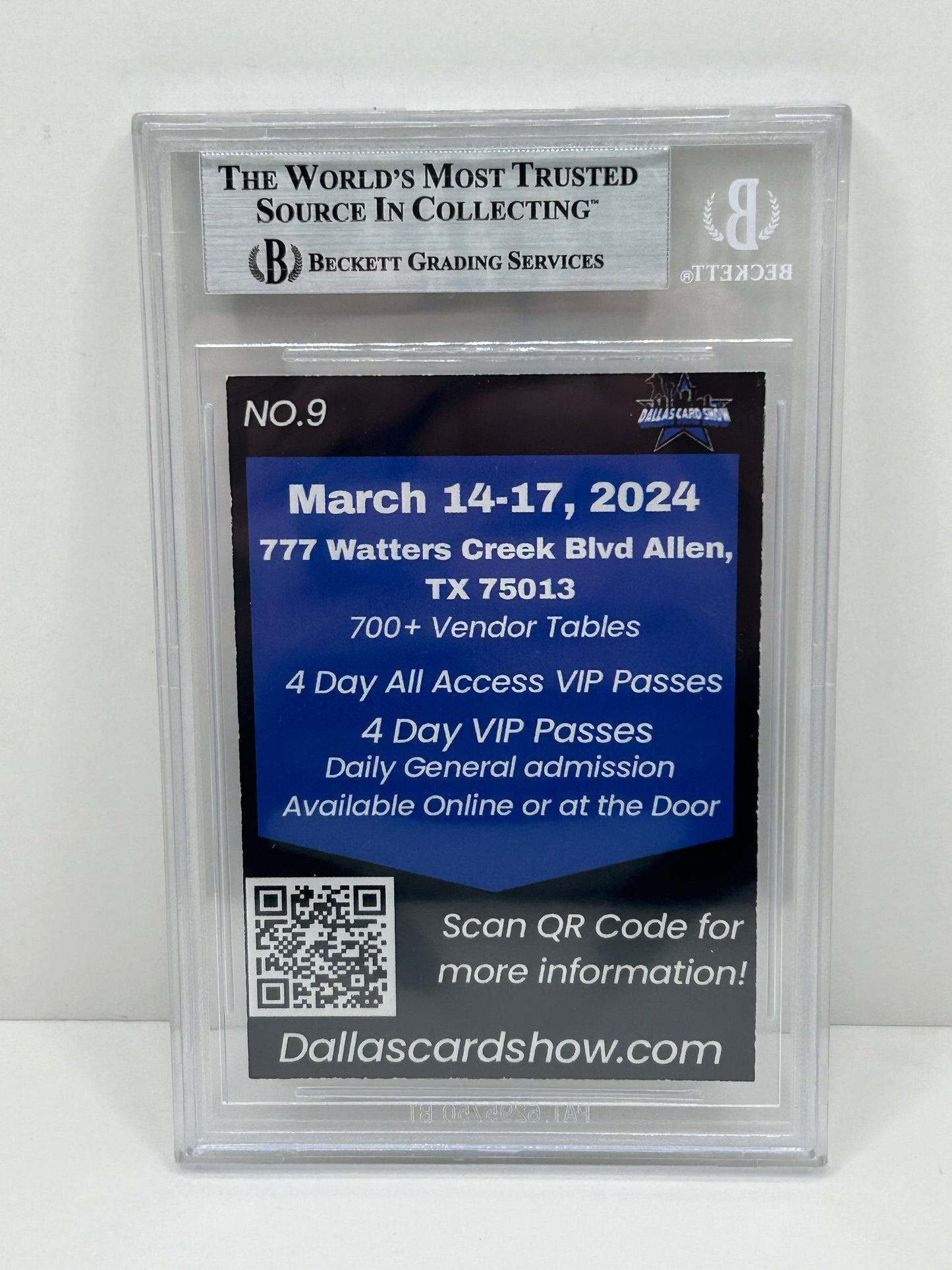 2024 Dallas Card Show Raghib "Rocket" Ismail #9 Beckett Witnessed Authentic Autograph (4890)