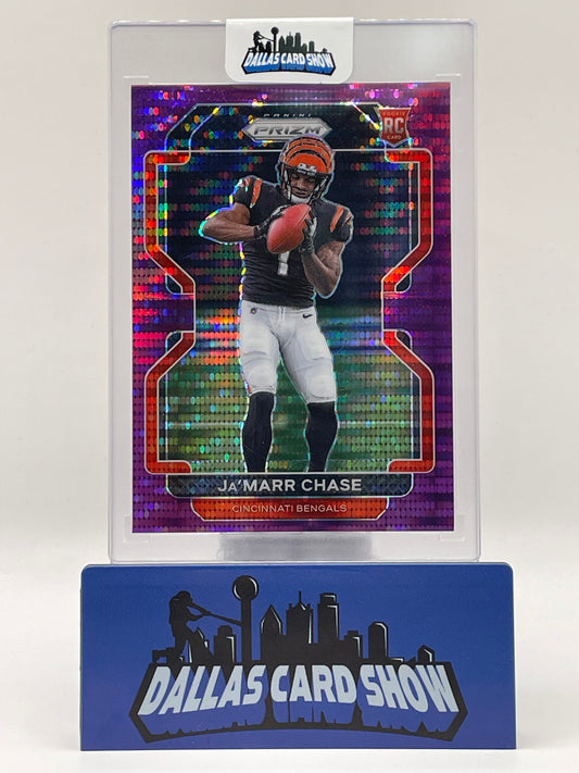 2021 Panini Prizm #337 Ja'Marr Chase Purple Pulsar Rookie RC
