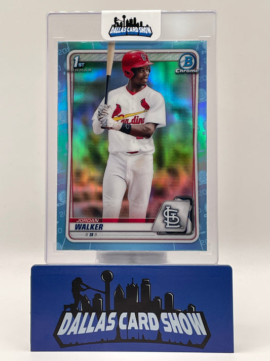 2020 Bowman Chrome #BD-57 Jordan Walker Sky Blue 1st Bowman