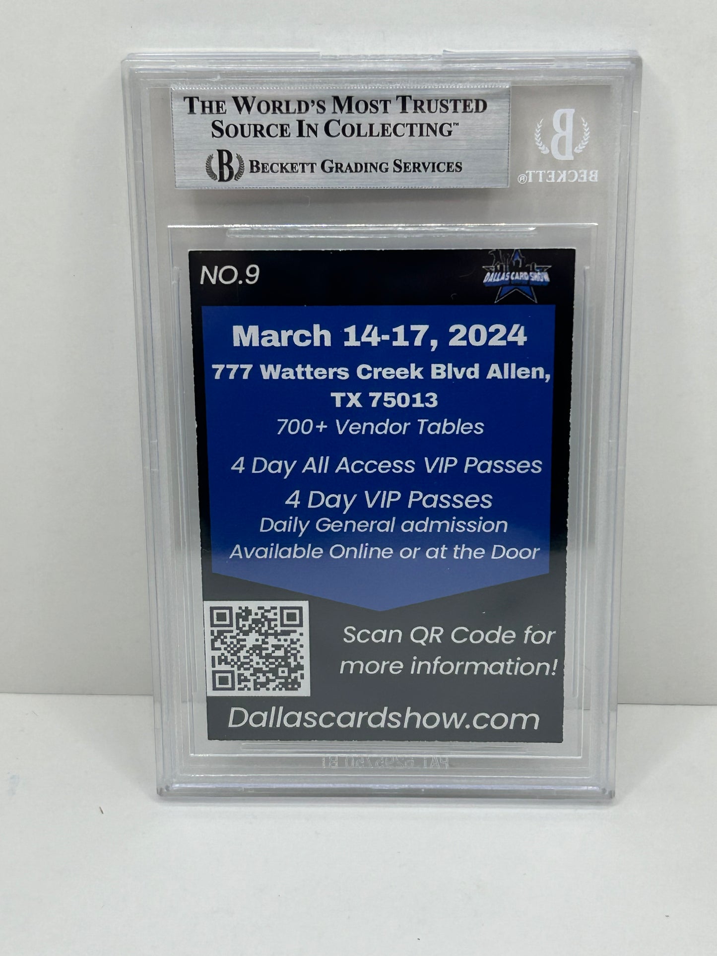 2024 Dallas Card Show Raghib "Rocket" Ismail #9 Beckett Witnessed Authentic Autograph (4888)