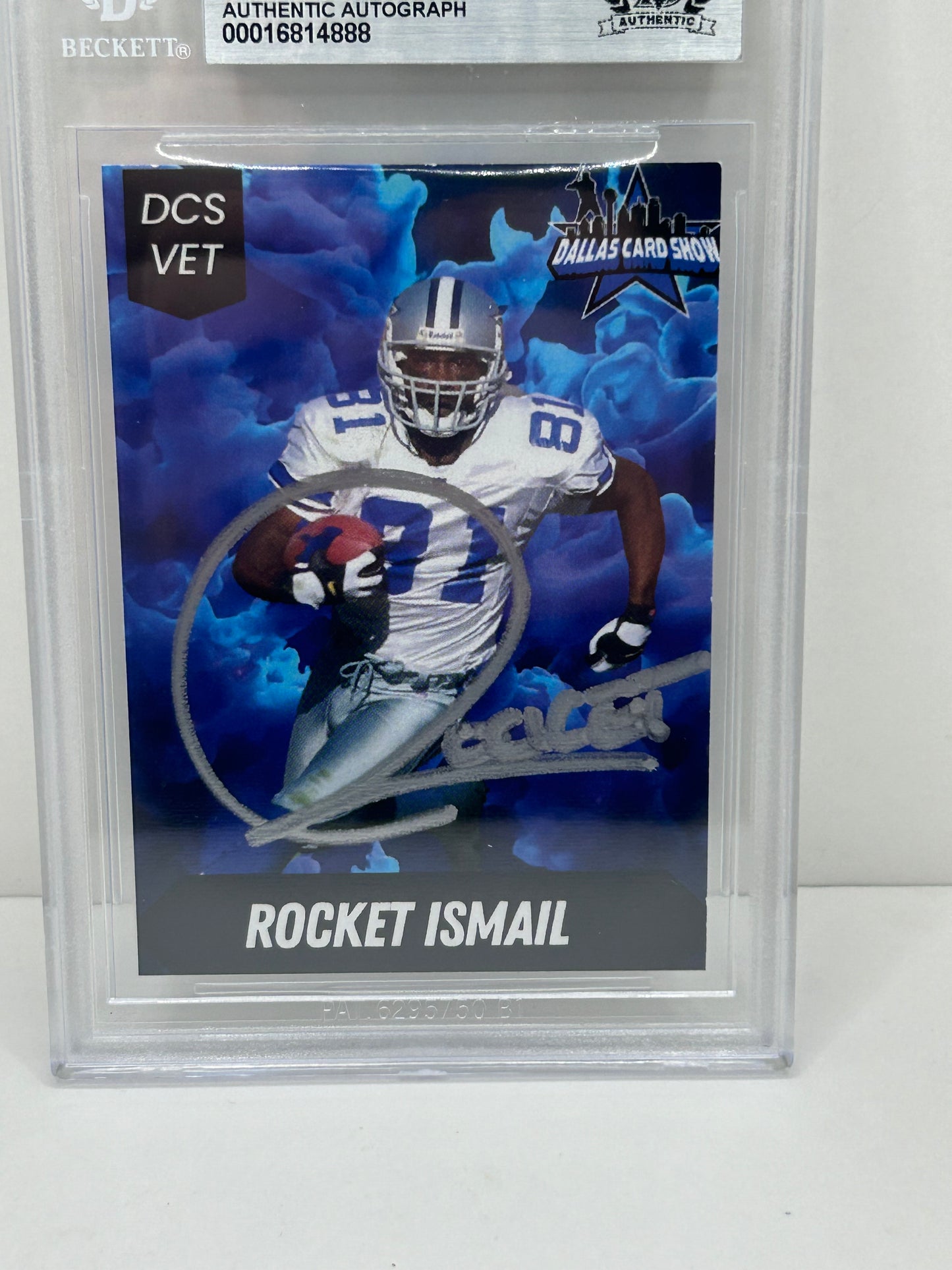 2024 Dallas Card Show Raghib "Rocket" Ismail #9 Beckett Witnessed Authentic Autograph (4888)