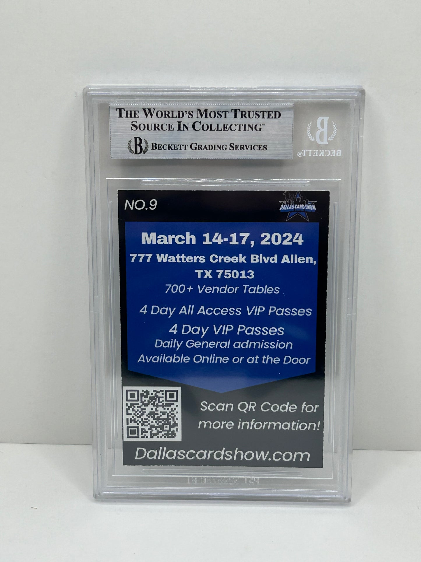 2024 Dallas Card Show Raghib "Rocket" Ismail #9 Beckett Witnessed Authentic Autograph (4891)