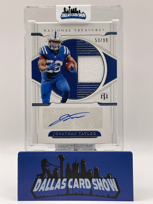 2021 Panini National Treasure #MS-JT Jonathan Taylor Patch Autograph /99