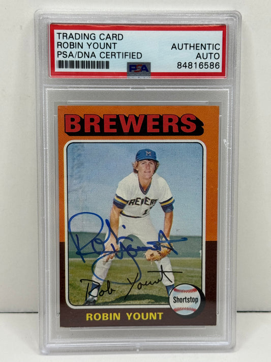 1975 Topps Robin Yount  Auto PSA/DNA Certified Authentic Auto