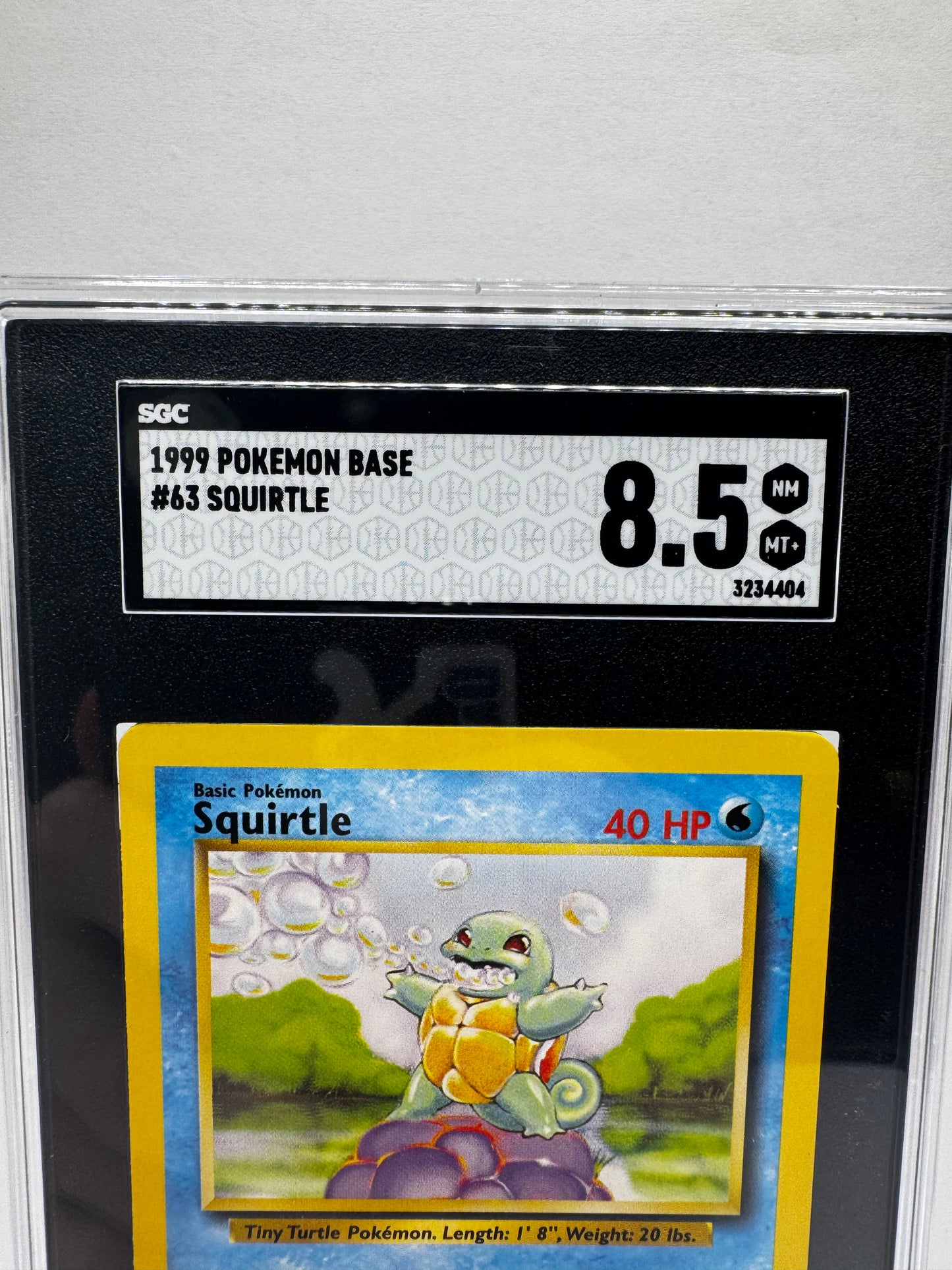 1999 Base Set Squirtle 63/102 SGC 8.5