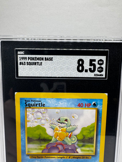 1999 Base Set Squirtle 63/102 SGC 8.5