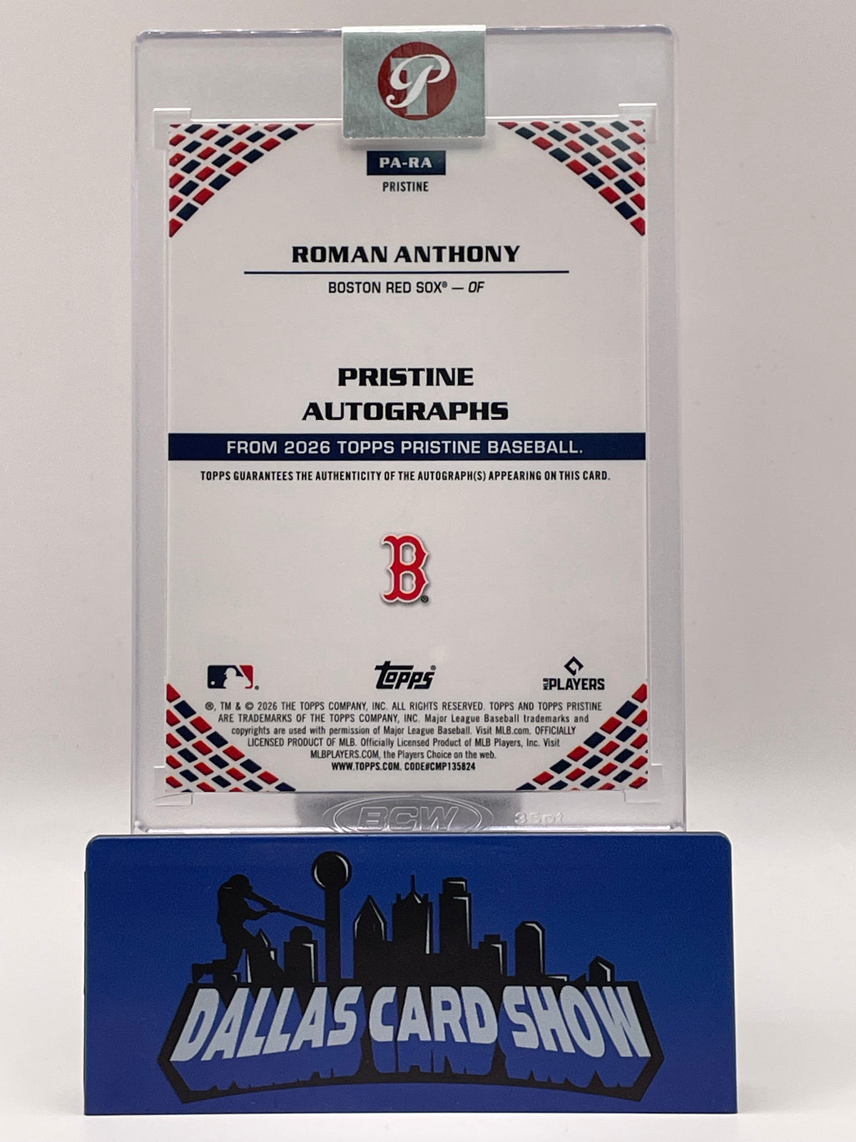 2026 Topps Pristine #PA-RA Roman Anthony Blue Pristine Autographs /75