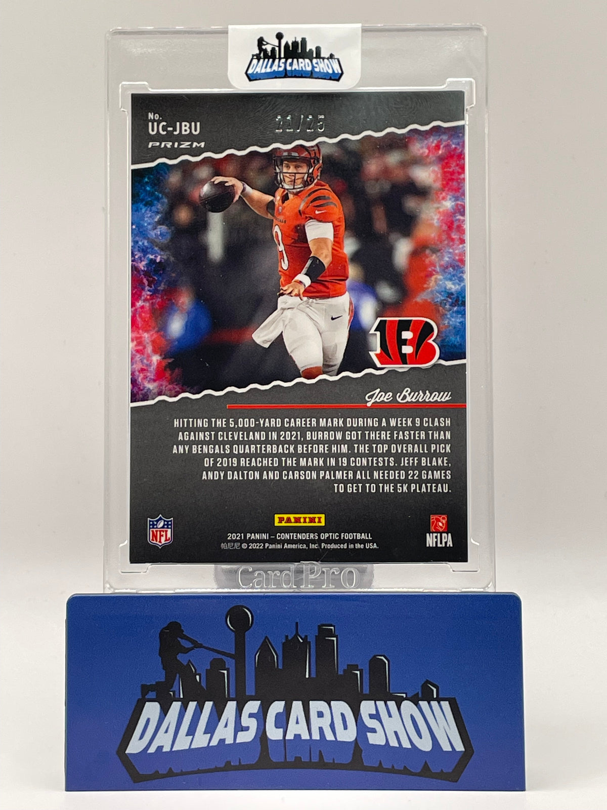2021 Panini Contenders Optic #UC-JBU Joe Burrow Up and Coming /25