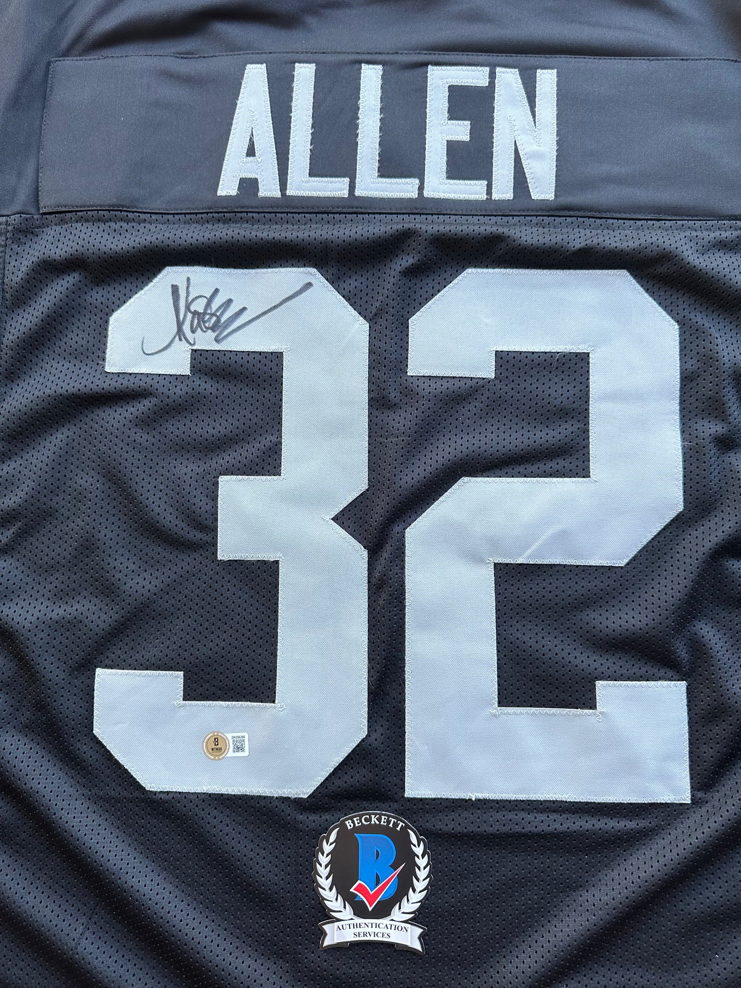 MARCUS ALLEN LOS ANGELES LA RAIDERS SIGNED JERSEY XL Chiefs USC Trojans BAS