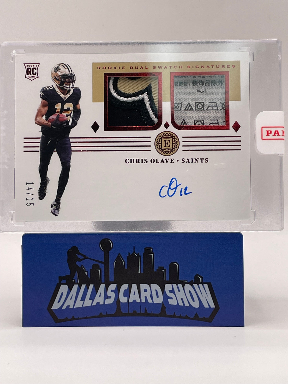 2022 Panini Encased #RSS-CO Chris Olave Rookie Dual Swatches Autograph /15