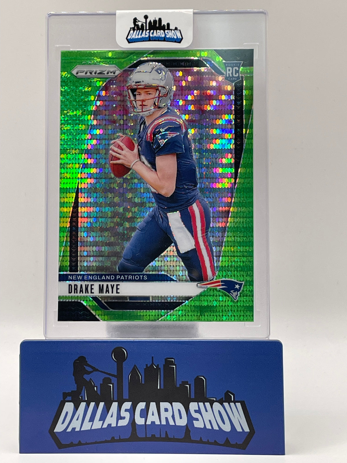2024 Panini Prizm #329 Drake Maye Green Pulsar Rookie RC