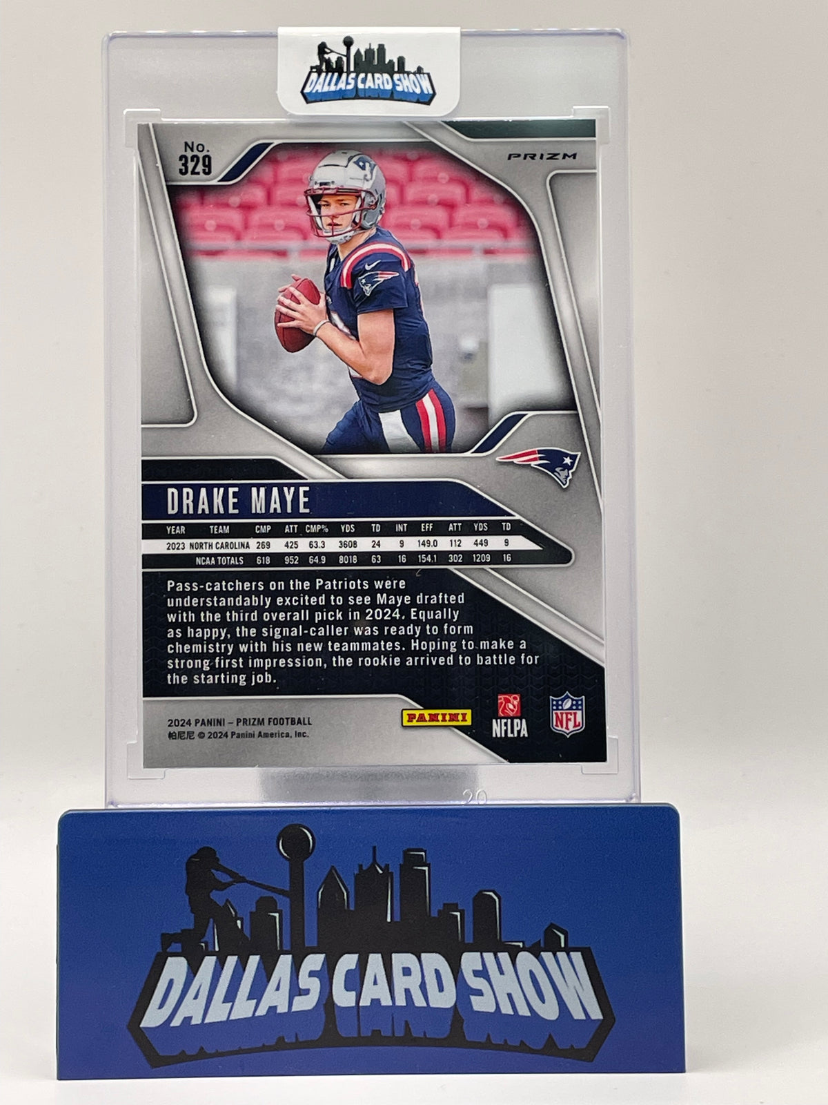2024 Panini Prizm #329 Drake Maye Green Pulsar Rookie RC