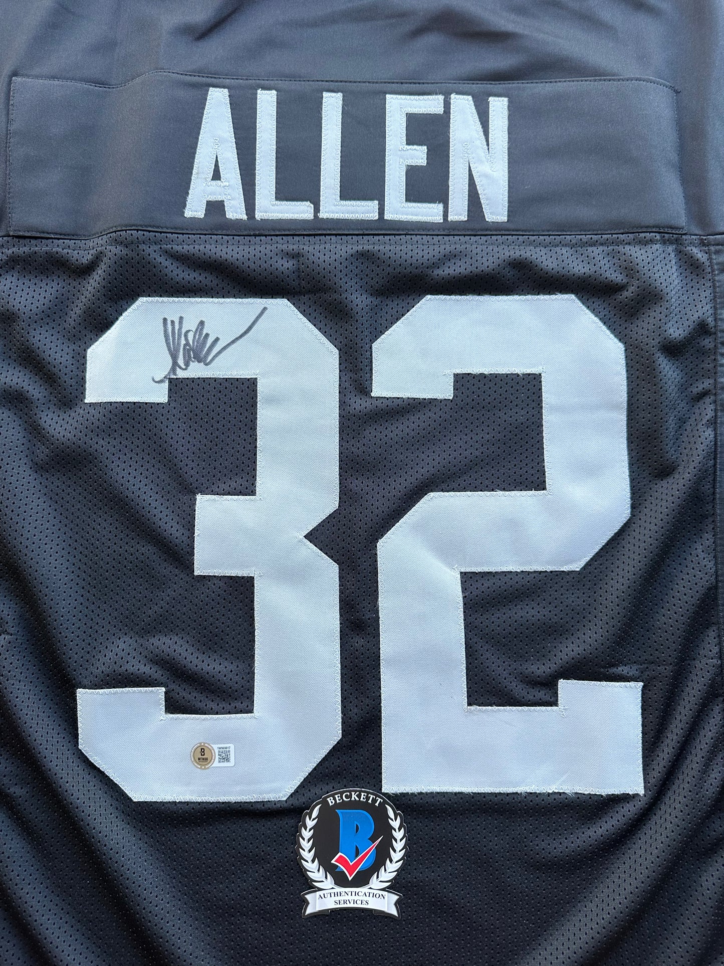 MARCUS ALLEN LOS ANGELES LA RAIDERS SIGNED JERSEY XL Chiefs USC Trojans BAS
