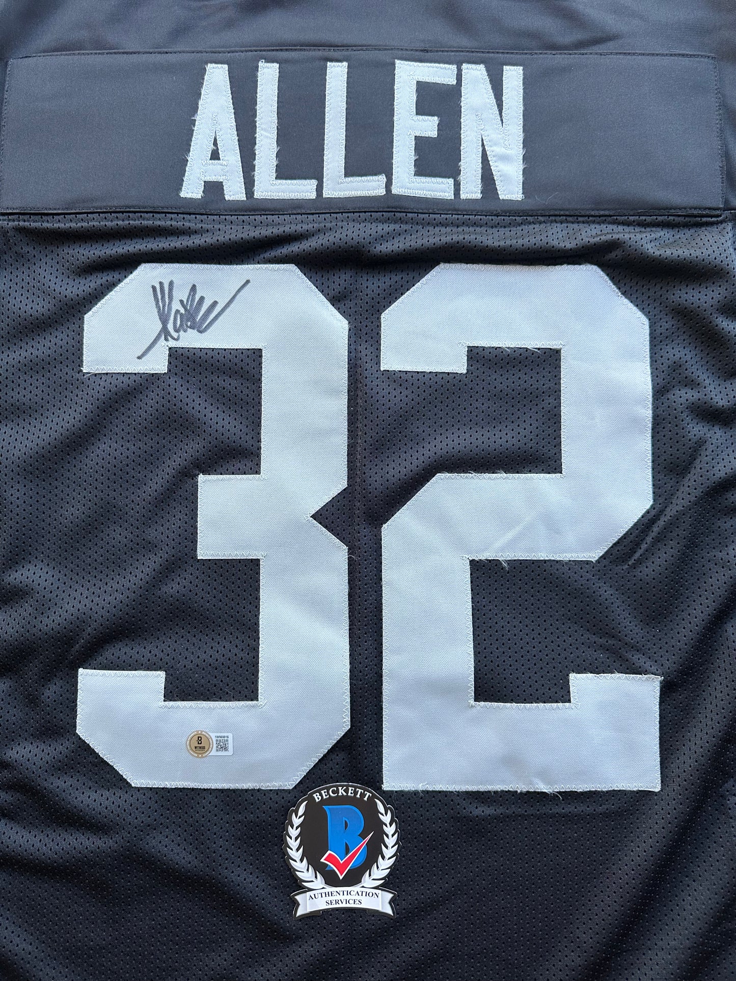 MARCUS ALLEN LOS ANGELES LA RAIDERS SIGNED JERSEY XL Chiefs USC Trojans BAS