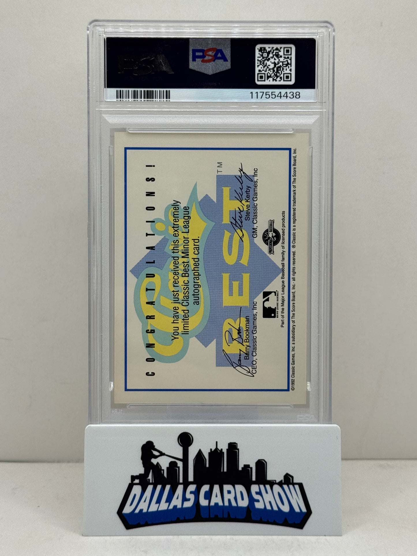 1992 Classic Best Ken Griffey Jr. Autograph /3100 PSA 6 Auto Authentic