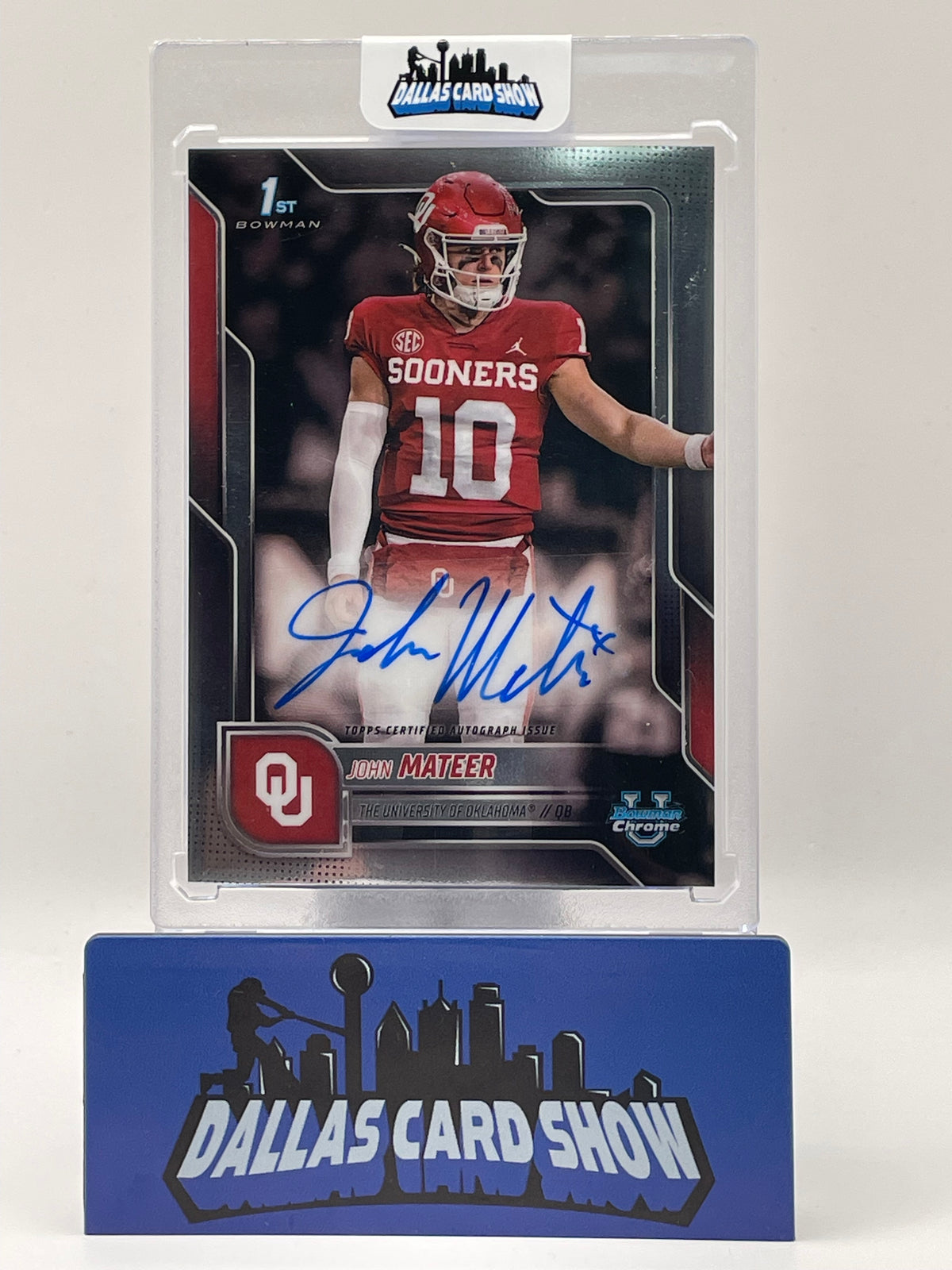 2025 Bowman Chrome #BCA-Jm John Mateer 1st Bowman Variation Autograph