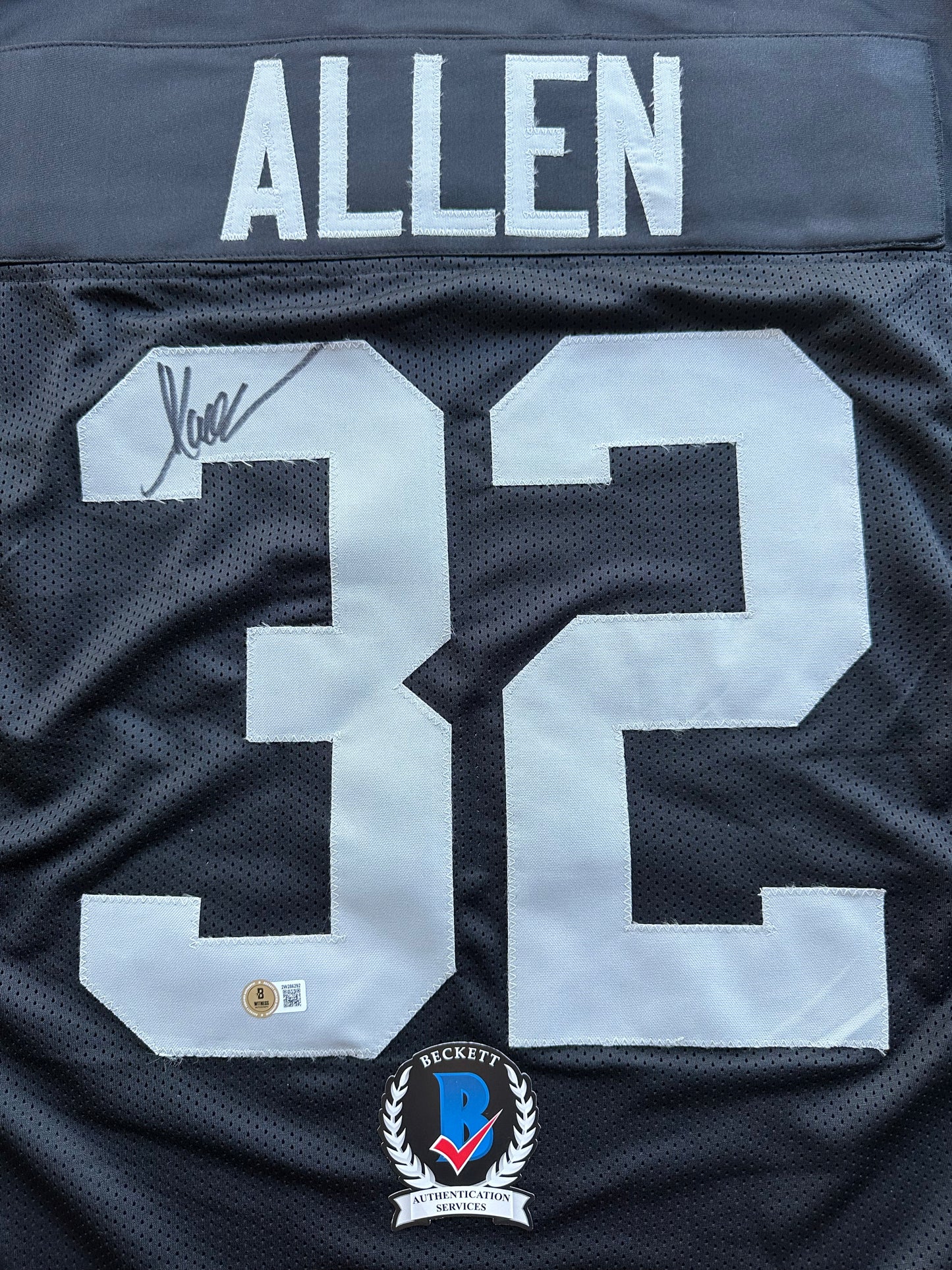 MARCUS ALLEN LOS ANGELES LA RAIDERS SIGNED JERSEY XL Chiefs USC Trojans BAS (Copy)