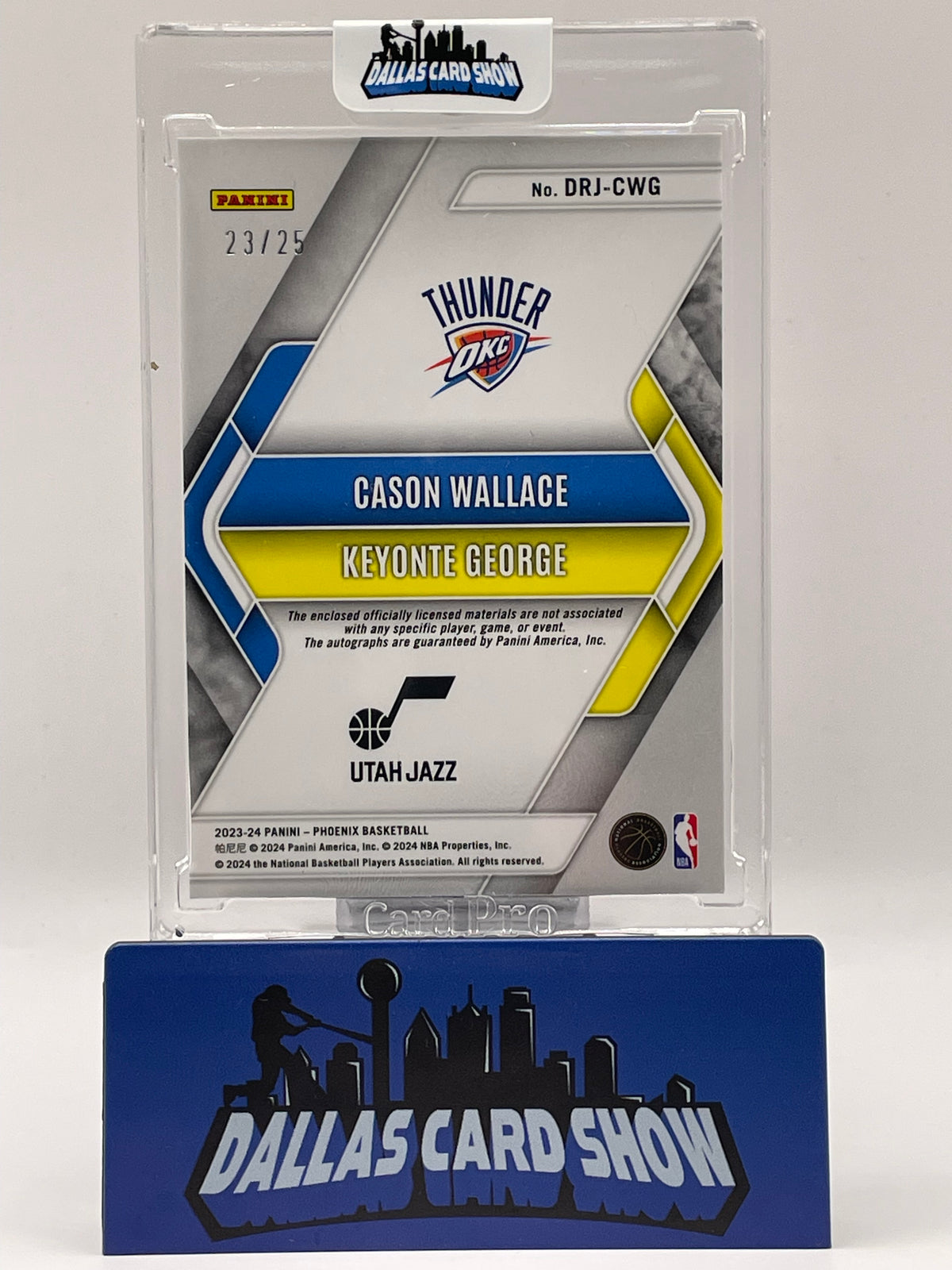 2023-24 Panini Phoenix Cason Wallace/Keyonte George Rookie Patch Dual Auto /25