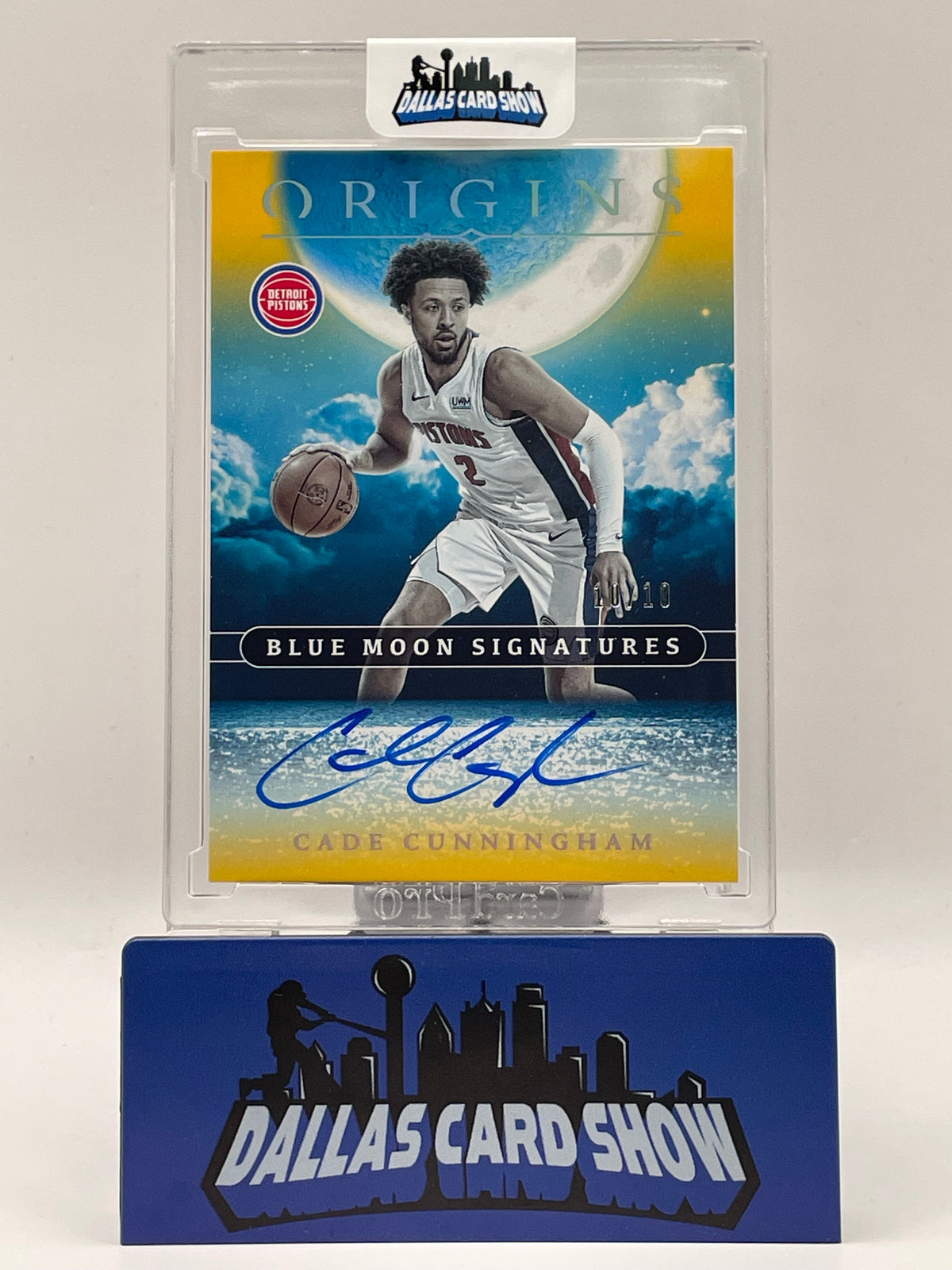 2024-25 Panini Origins #BMS-CUN Cade Cunnigham Blue Moon Signatures /10
