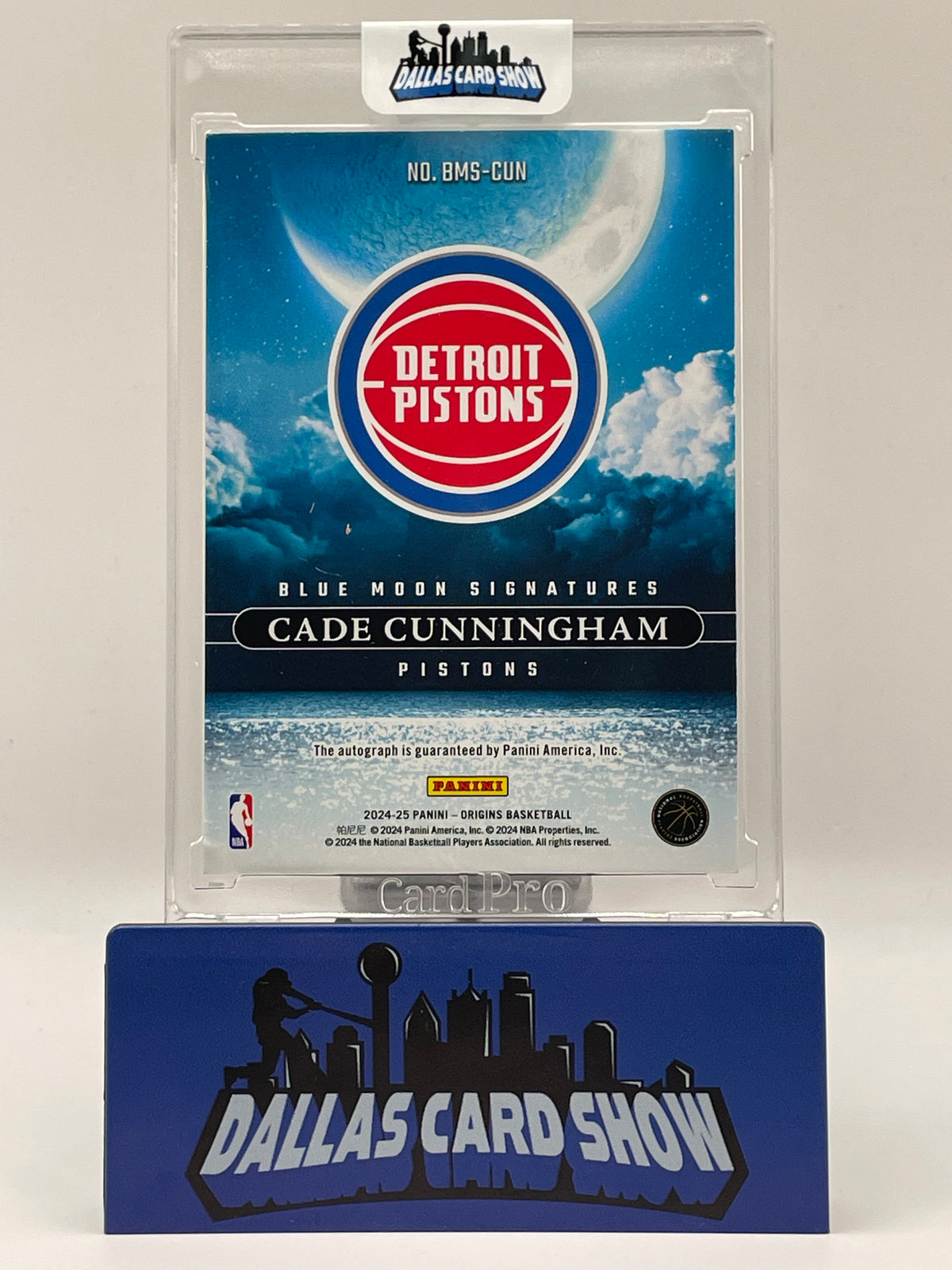 2024-25 Panini Origins #BMS-CUN Cade Cunnigham Blue Moon Signatures /10