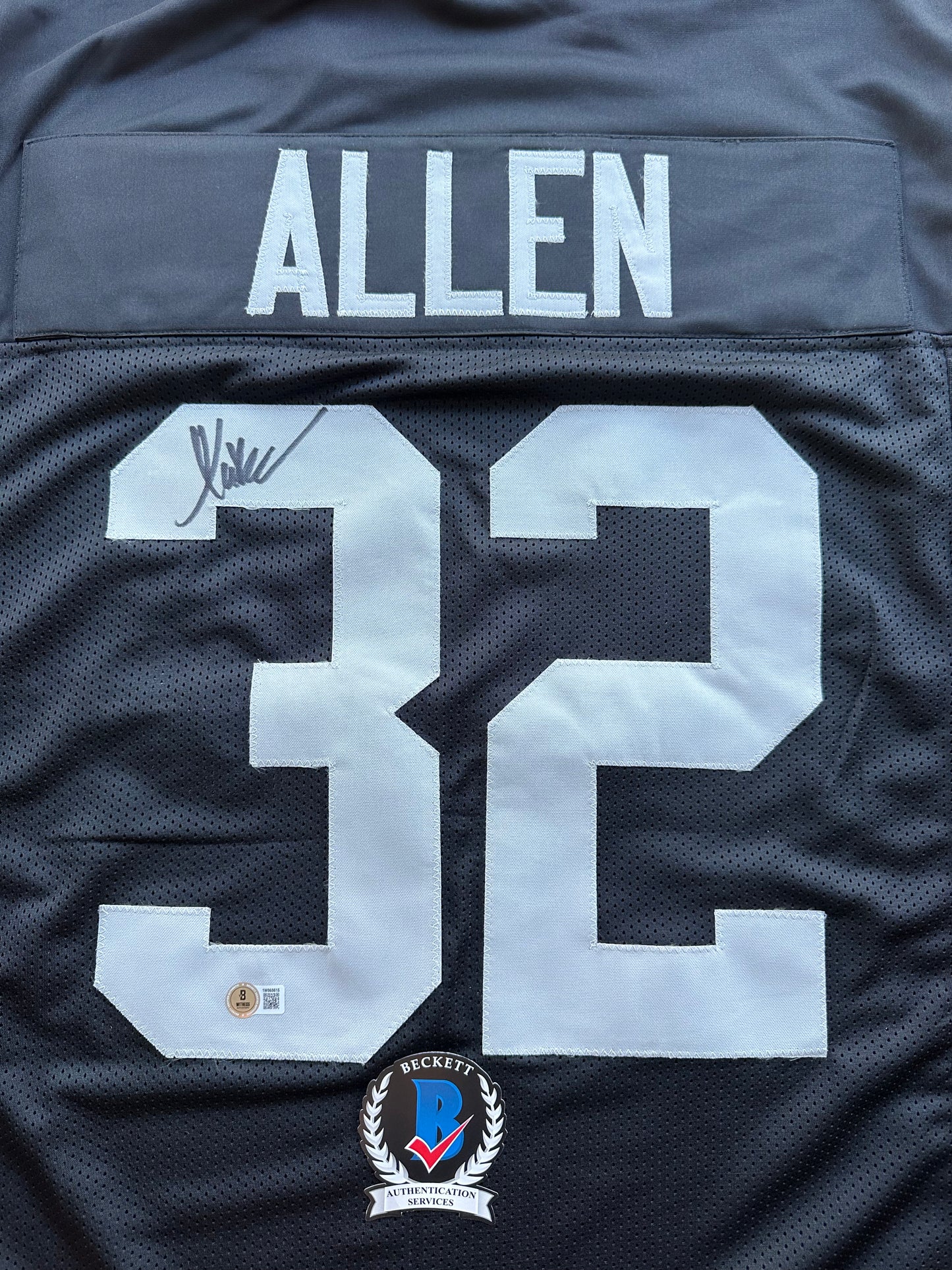 MARCUS ALLEN LOS ANGELES LA RAIDERS SIGNED JERSEY XL Chiefs USC Trojans BAS