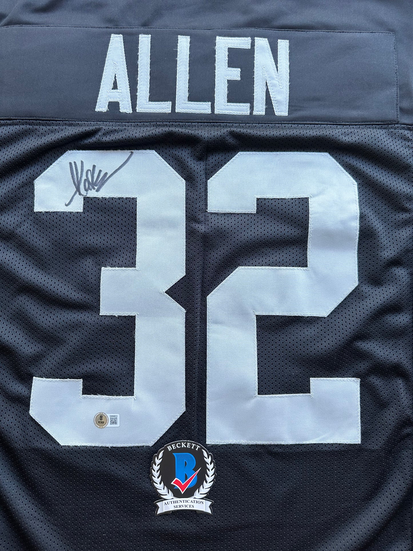 MARCUS ALLEN LOS ANGELES LA RAIDERS SIGNED JERSEY XL Chiefs USC Trojans BAS