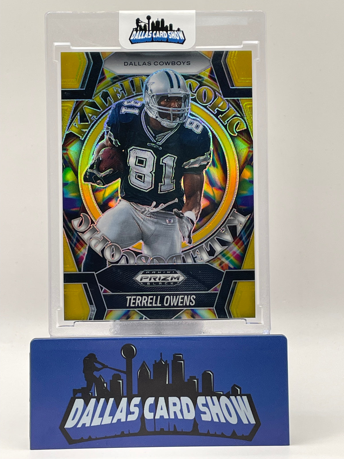 2025 Panini Prizm #21 Terrell Owens Gold Kaleidoscopic /10