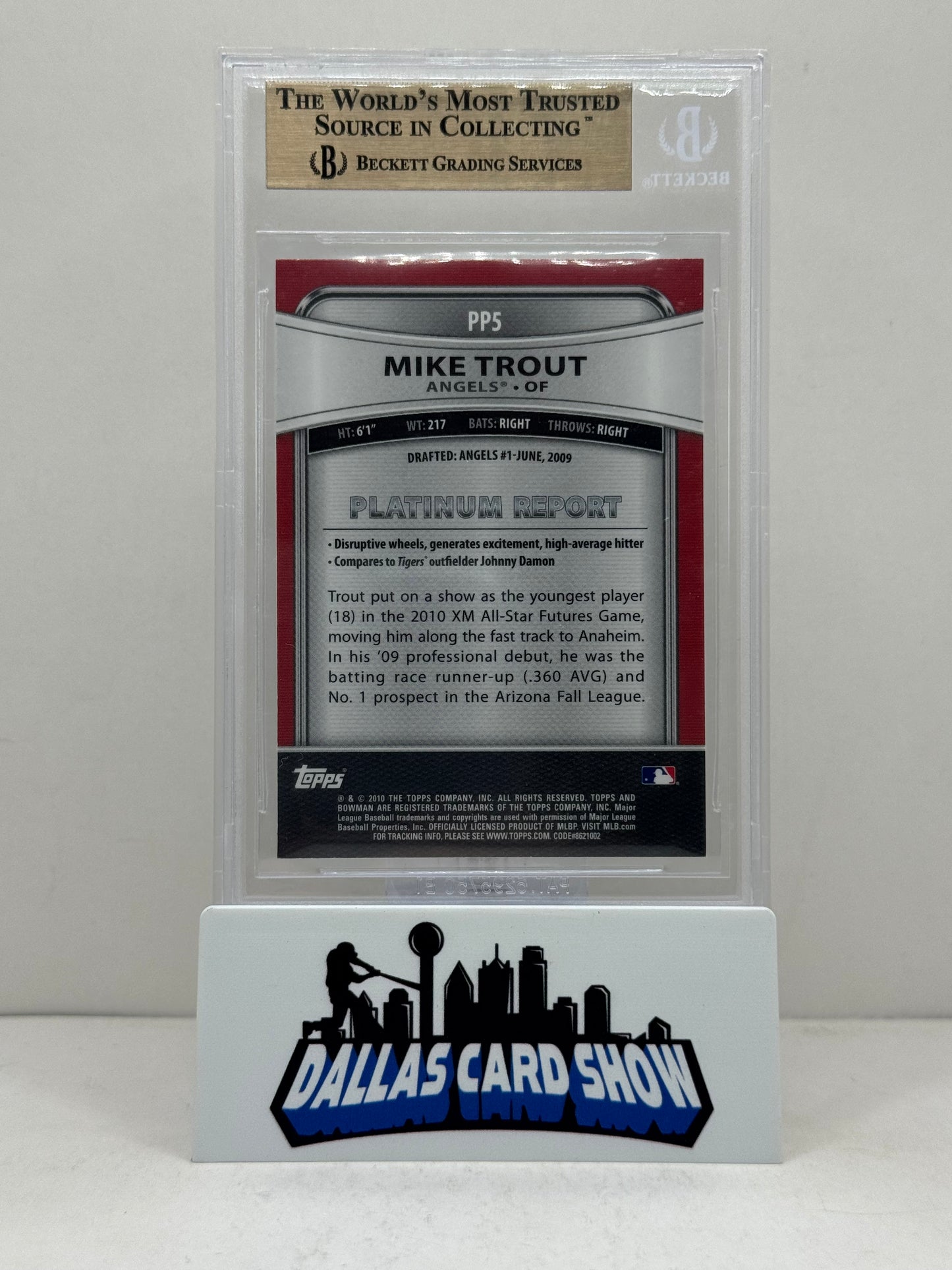 2010 Bowman Platinum #PP5 Mike Trout Prospects BGS 9.5