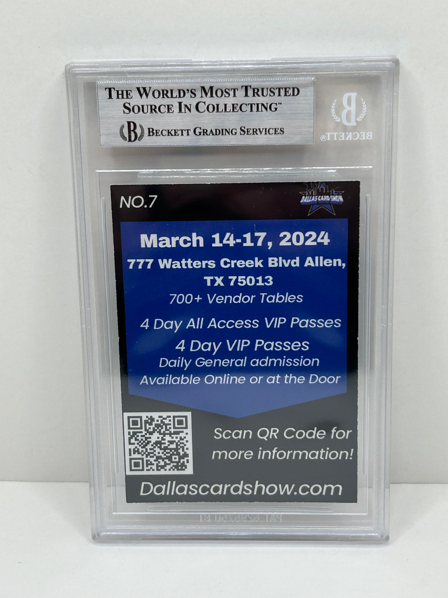 2024 Dallas Card Show Julio Franco #7 Beckett Witnessed Authentic Autograph (4872)