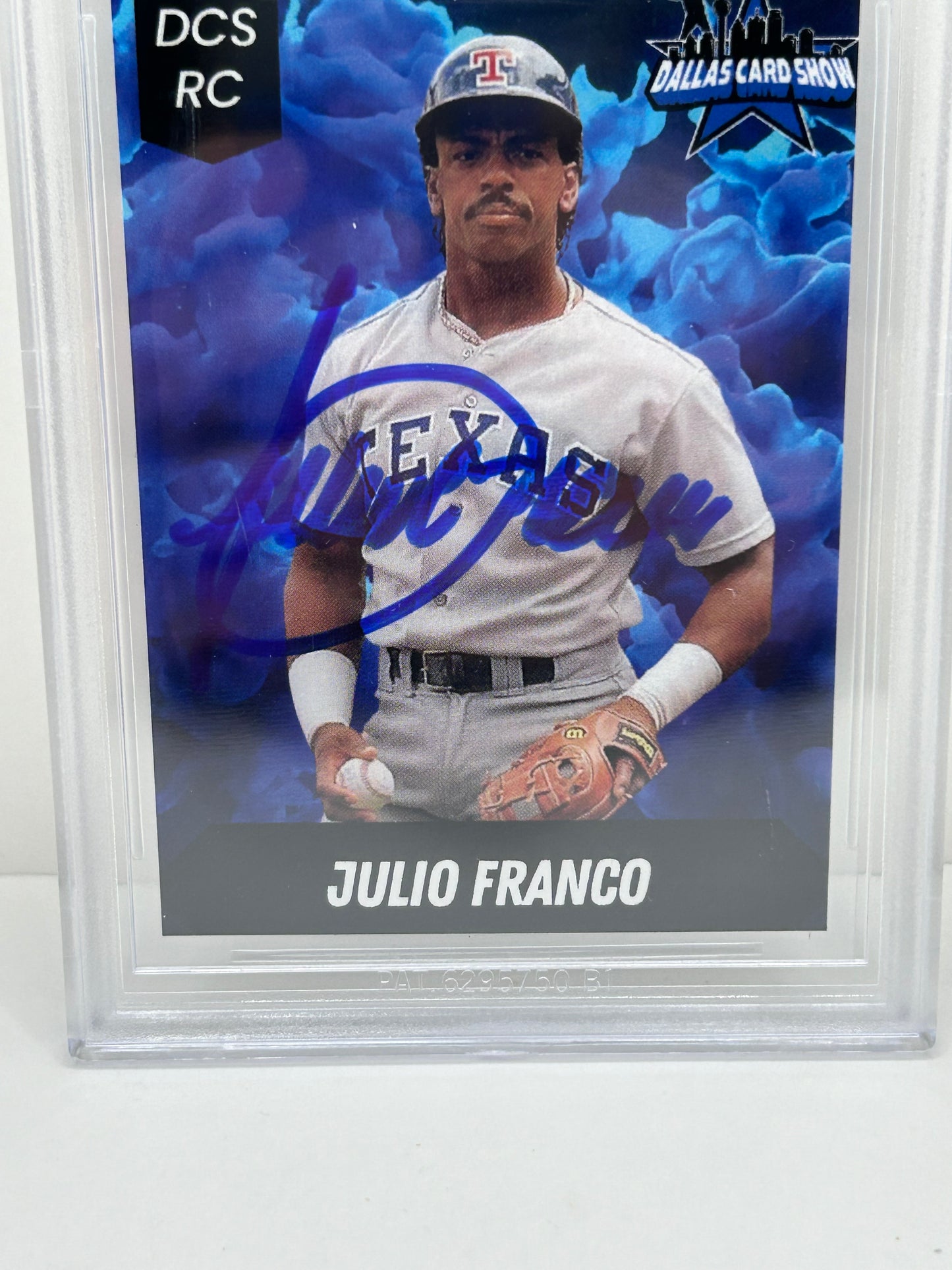 2024 Dallas Card Show Julio Franco #7 Beckett Witnessed Authentic Autograph (4872)