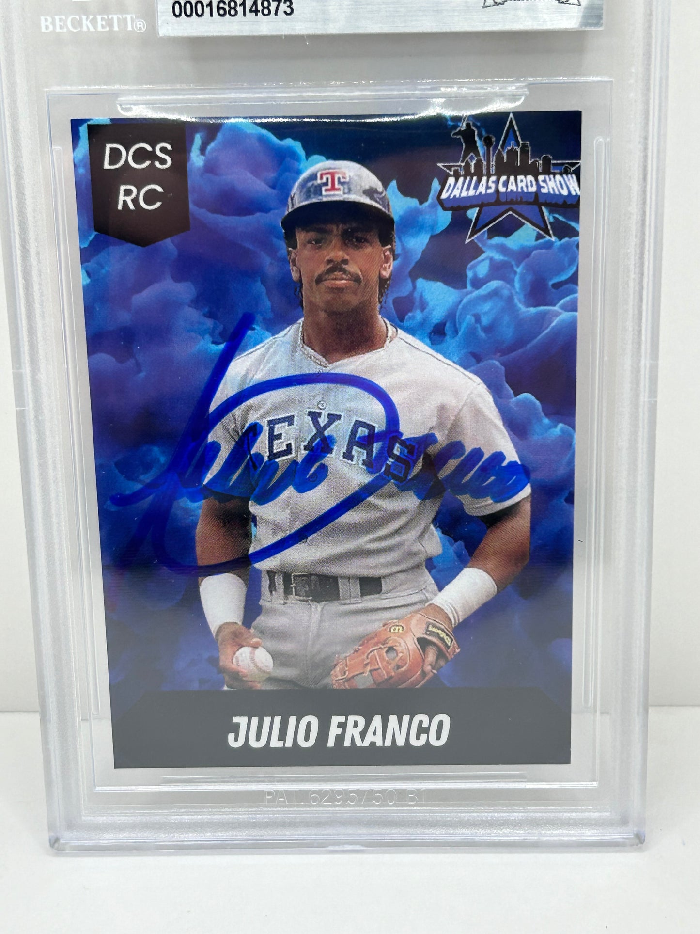 2024 Dallas Card Show Julio Franco #7 Beckett Witnessed Authentic Autograph (4873)