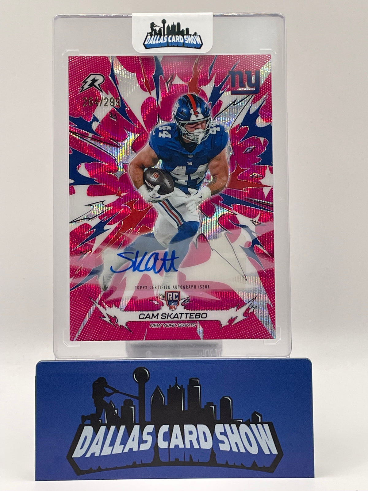 2025 Topps Resurgence #168 Cam Skattebo Pink Wave Autograph /299