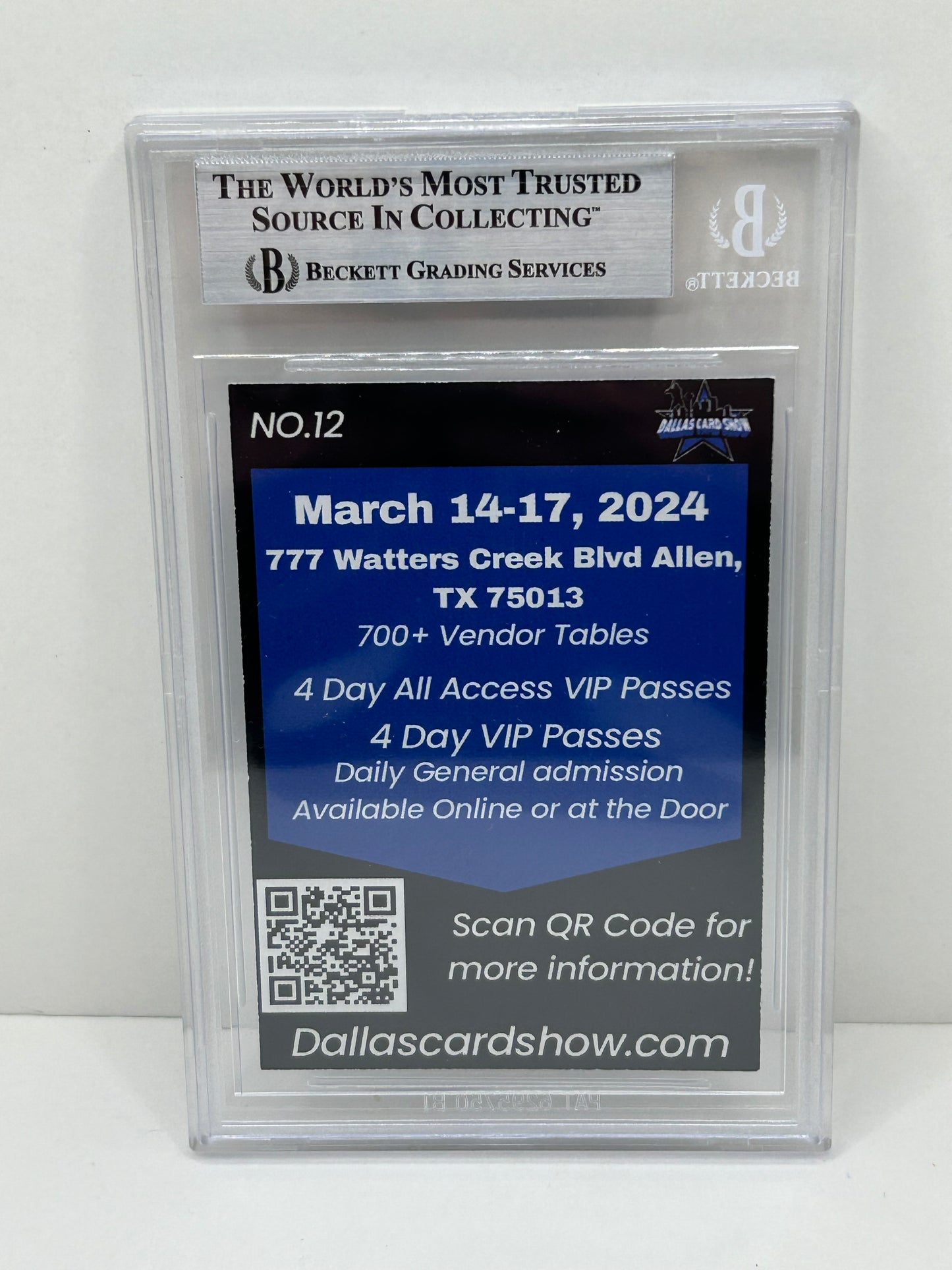 2024 Dallas Card Show Ruben Sierra #12 Beckett Witnessed Authentic Autograph (4878)