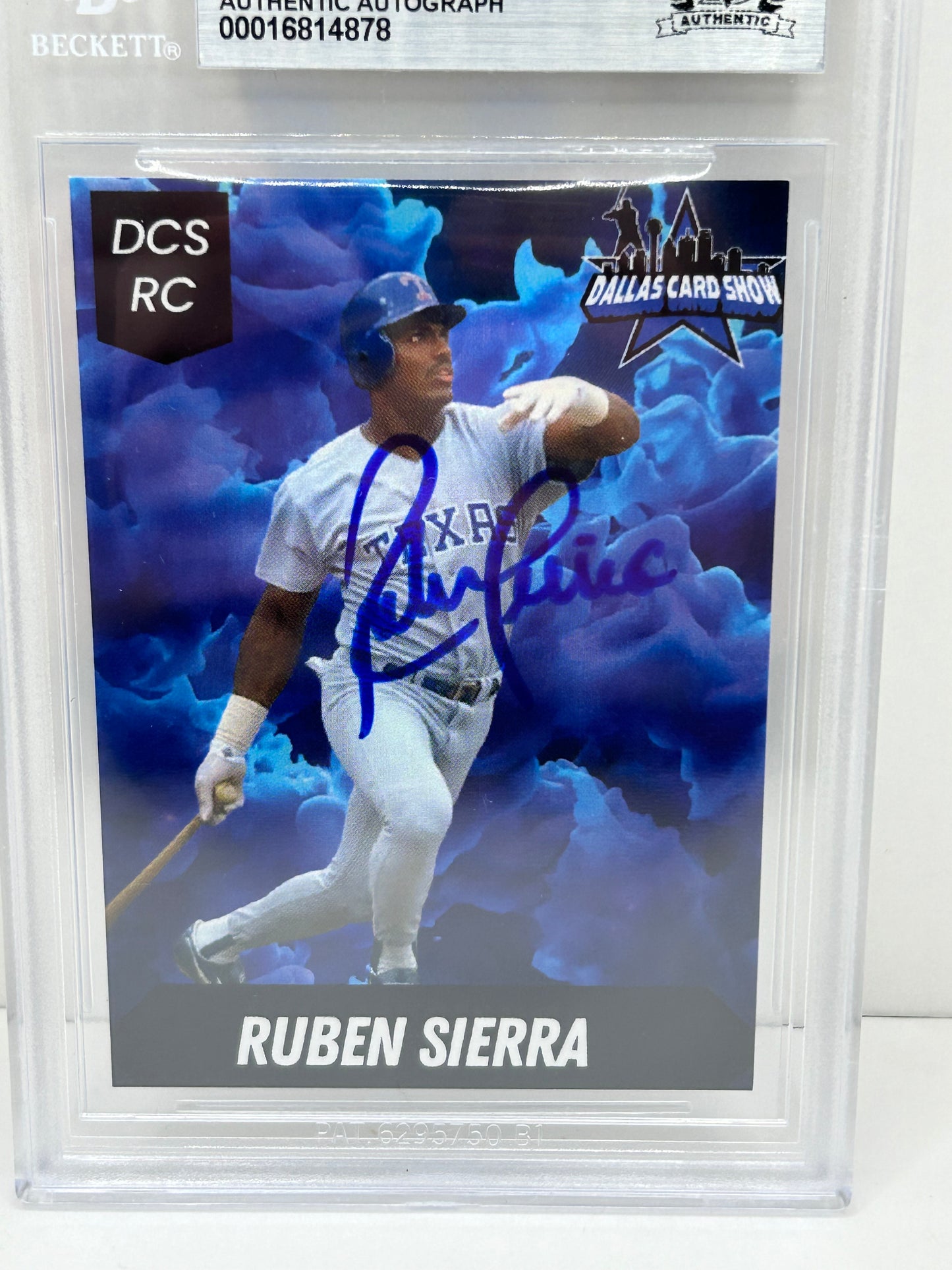 2024 Dallas Card Show Ruben Sierra #12 Beckett Witnessed Authentic Autograph (4878)