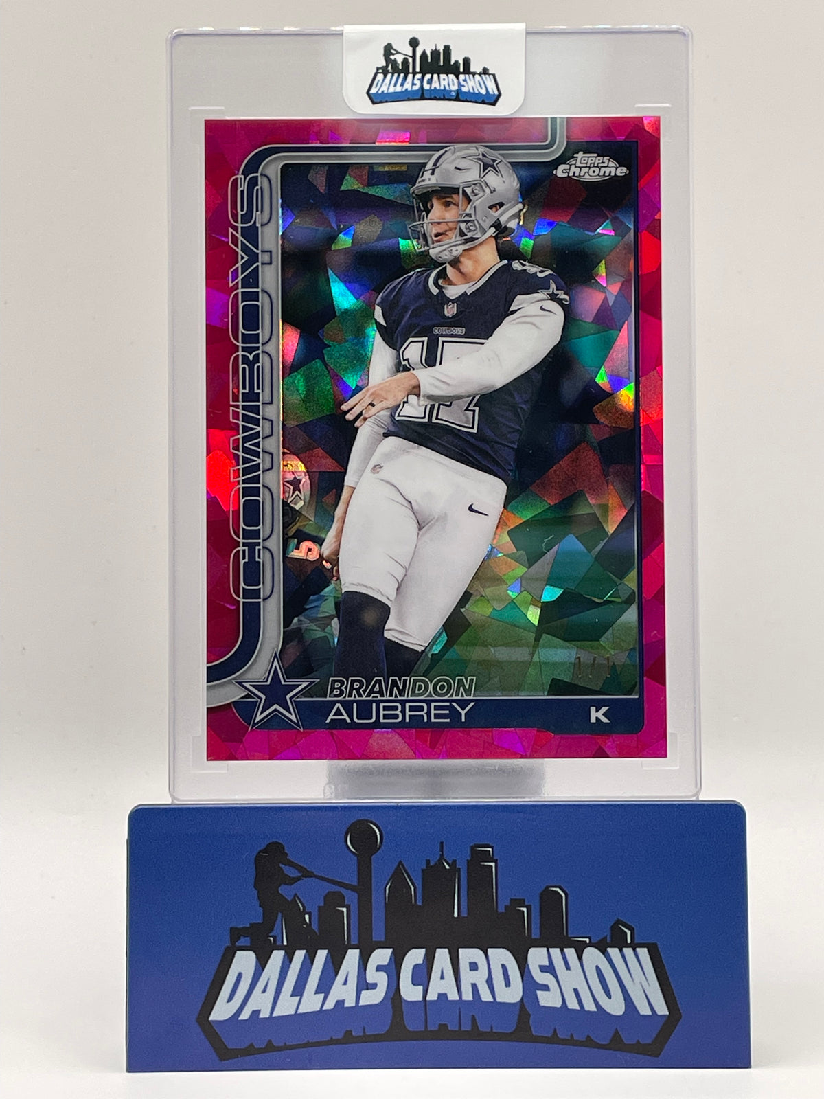 2025 Topps Chrome Sapphire #81 Brandon Aubrey Padparadscha 1/1