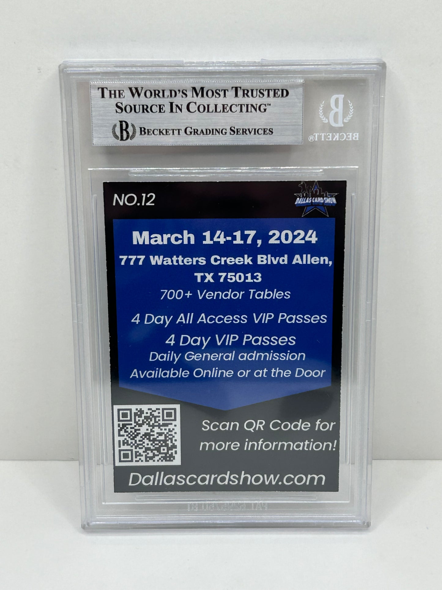 2024 Dallas Card Show Ruben Sierra #12 Beckett Witnessed Authentic Autograph (4877)