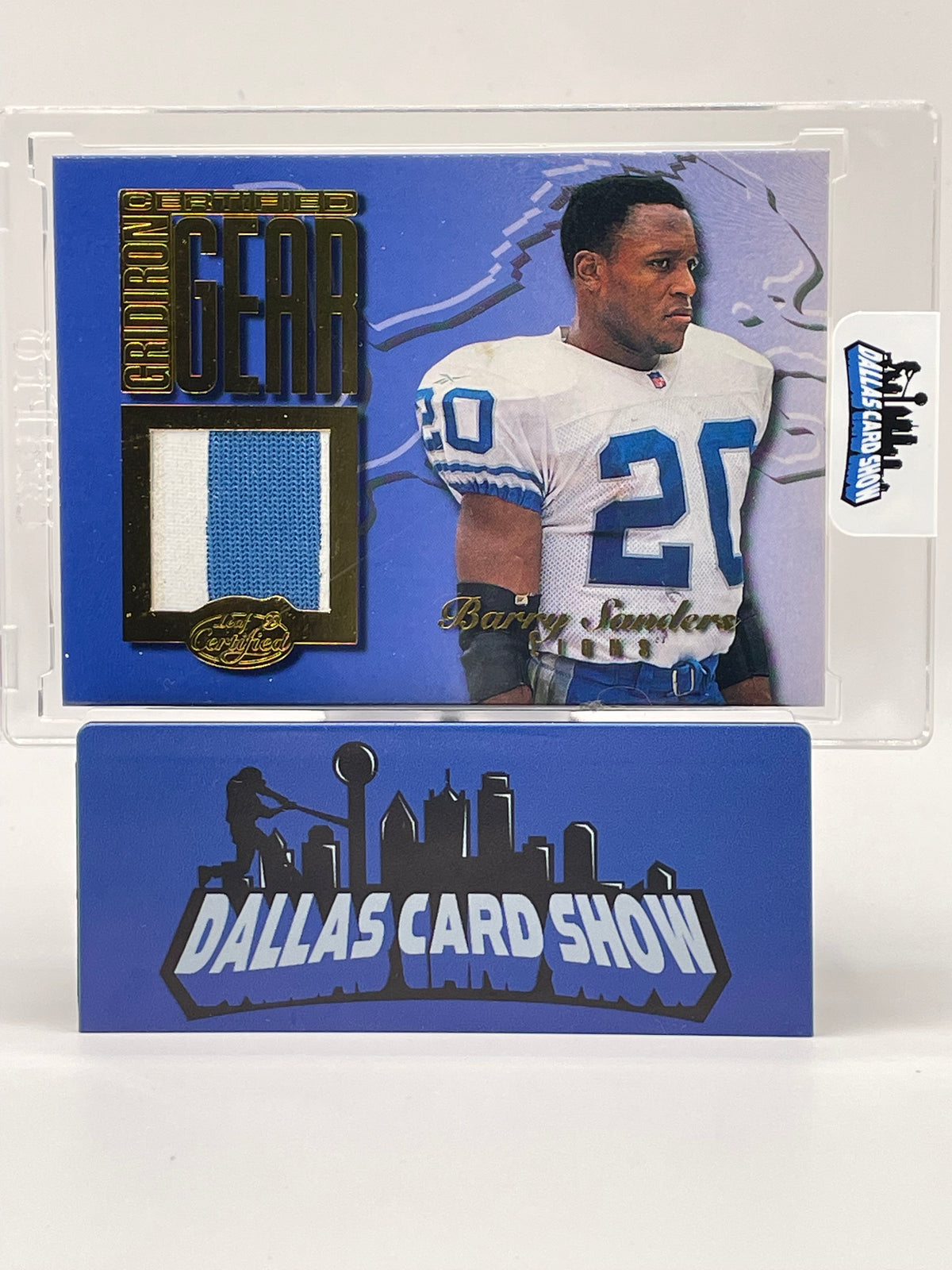 1999 Leaf Certifed #BS20 Barry Sanders Game Used Certified Gridiron Gear /300