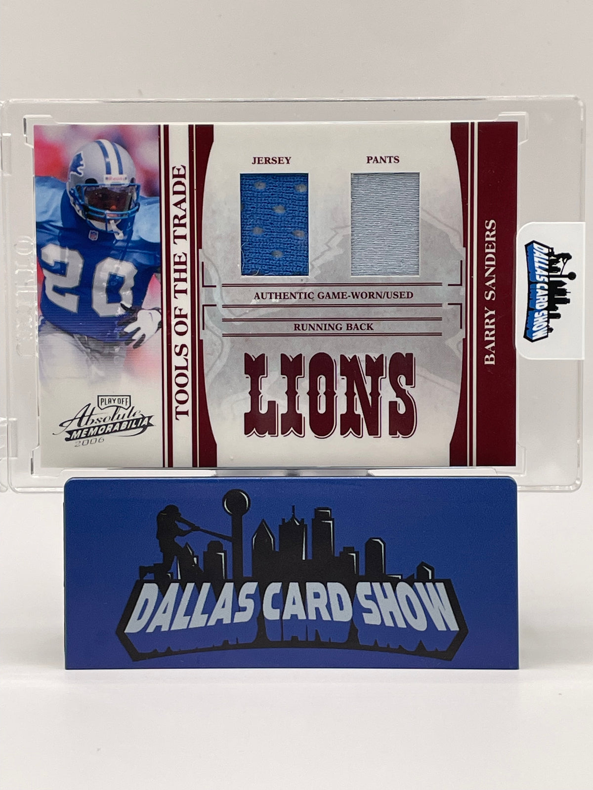 2006 Playoff Absolute Memorabilia #TOT-13 Barry Sanders Tools of the Trade Relic (20/100) Jersey #