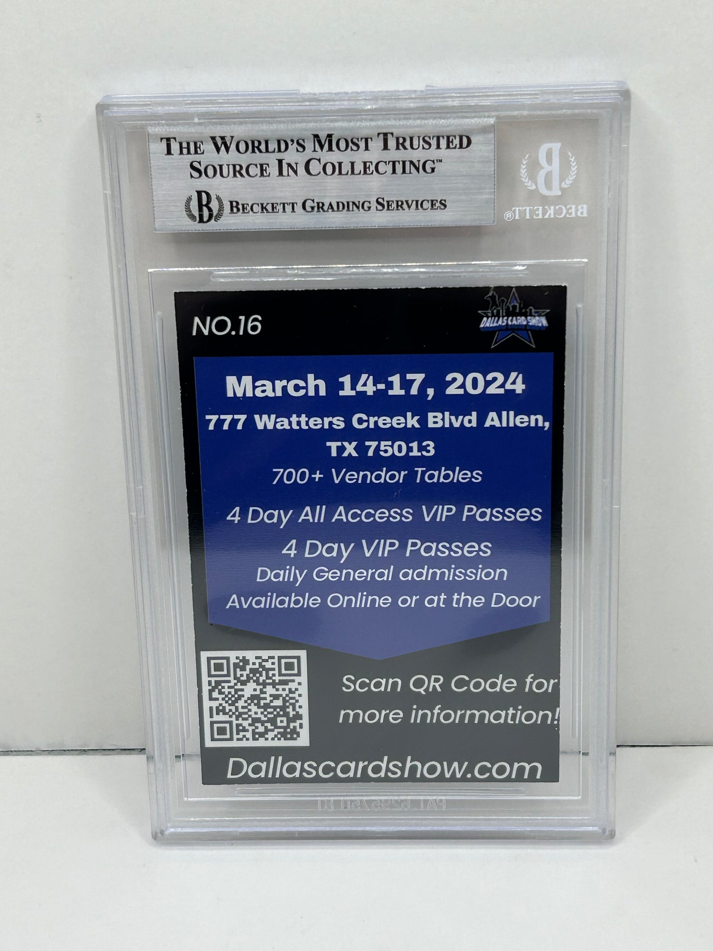 2024 Dallas Card Show Jordan Shipley #16 Beckett Witnessed Authentic Autograph (4845)