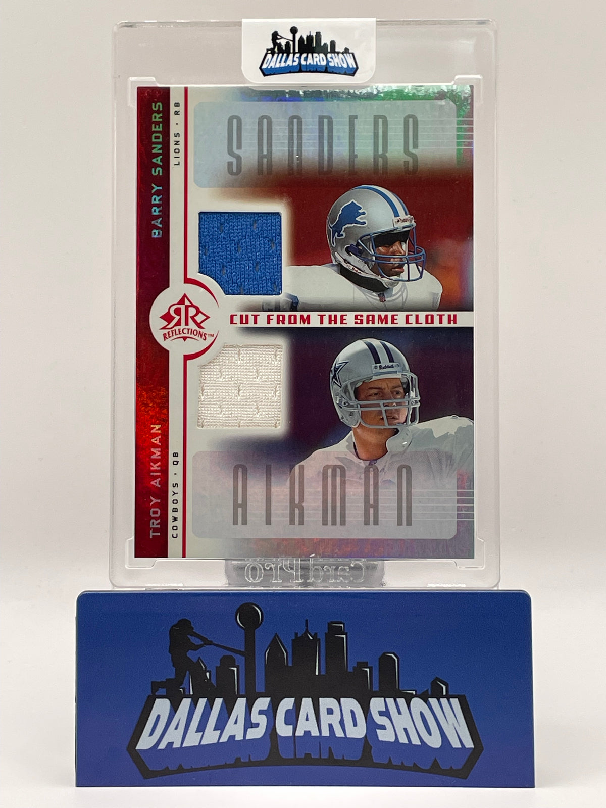 2005 Upper Deck Reflections #CC-SA Barry Sanders/Troy Aikman Game Used Relic